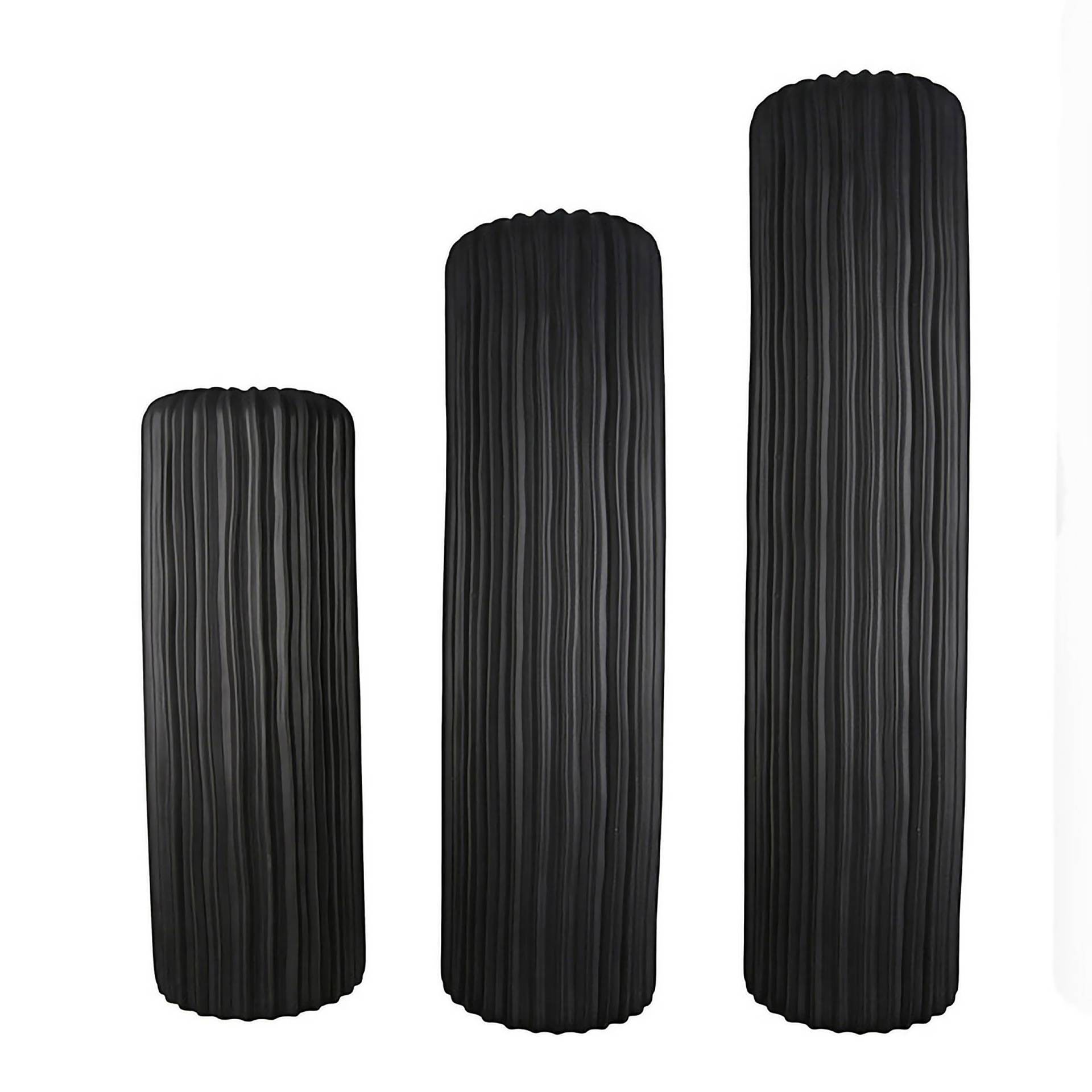 home24 Vase Fjord 58cm Schwarz von home24