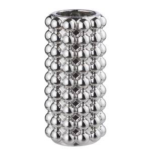 home24 Vase Ø 13cm Silber von home24