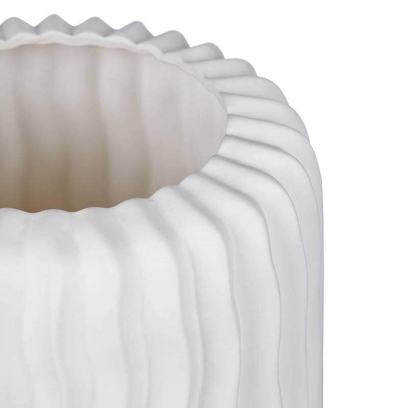 home24 Vase Ø 17cm Weiß/Weiß home24 Vase Ø 17cm Weiß/Weiß von home24
