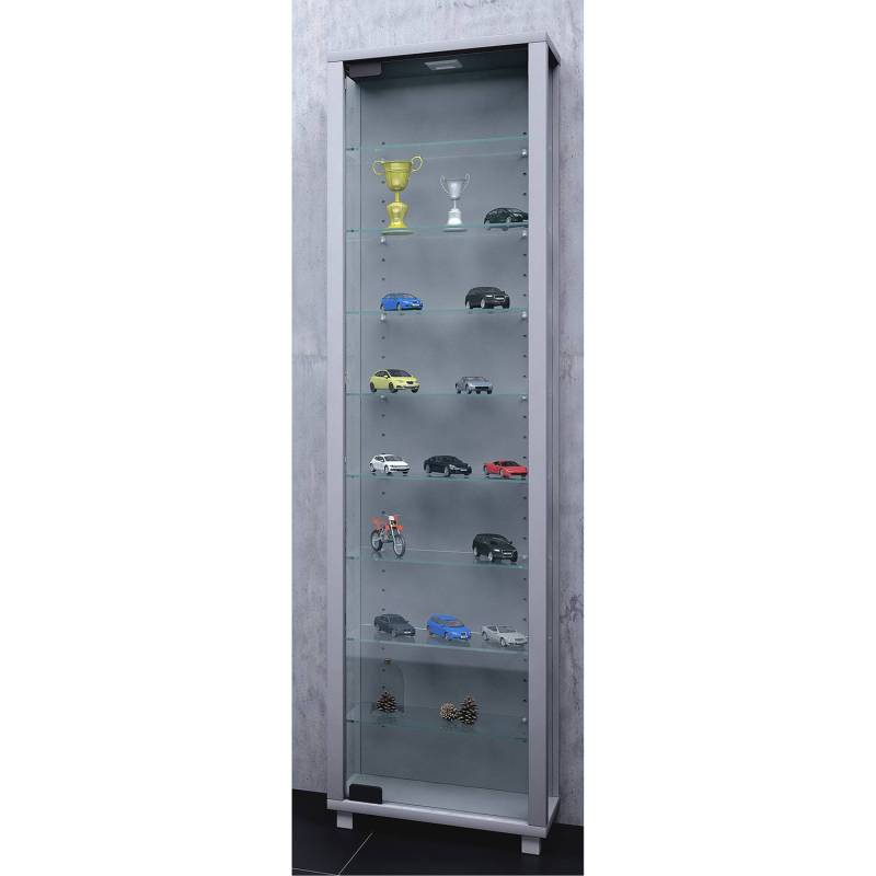 home24 Vitrine Edana 33 x 115 x 18cm Silber/Silber von home24