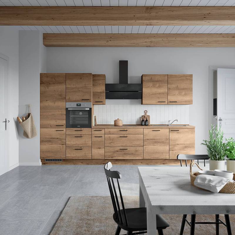 home24 Vorratsschrank Structura 60 x 217 x 58cm Türanschlag links Braun/Eiche Havanna Dekor von home24