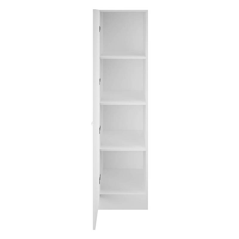 home24 Vorratsschrank Weiß 50 x 200 x 47cm Weiß/Weiß von home24