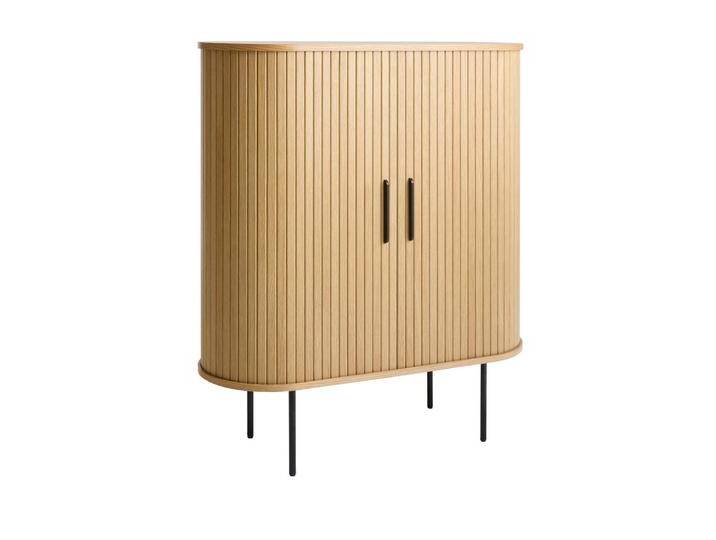 home24 WEINSCHRANK, Eiche, Metall, Eiche, furniert, 100x118x40 cm, Gläserhalter, Küchen, Küchenmöbel, Küchenregale von home24