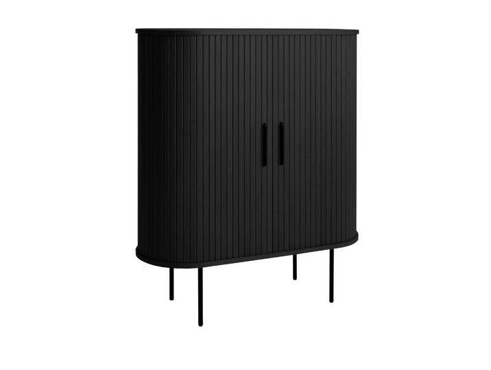 home24 WEINSCHRANK, Schwarz, Metall, Eiche, furniert, 100x118x40 cm, Gläserhalter, Küchen, Küchenmöbel, Küchenregale von home24
