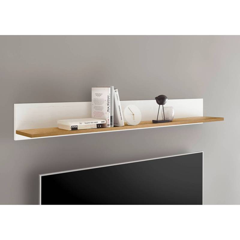 home24 Wandboard Spanplatte, beschichtet Weiß 138cm von home24