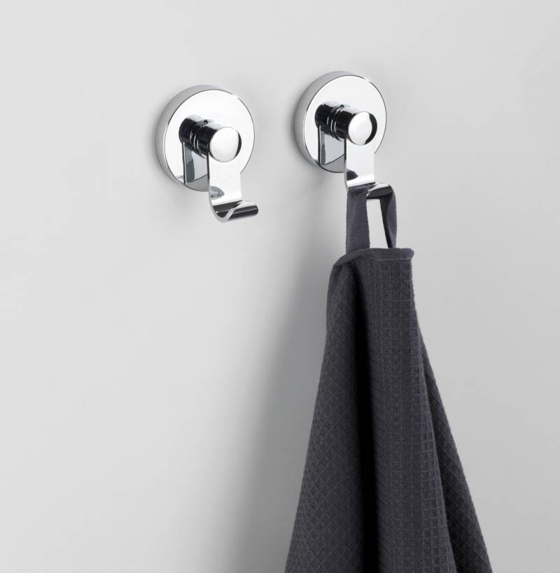 home24 Wandhaken Irun 2er-Set Haken: Kunststoff - ABS Silber/Silber 6 x 7 x 5cm von home24