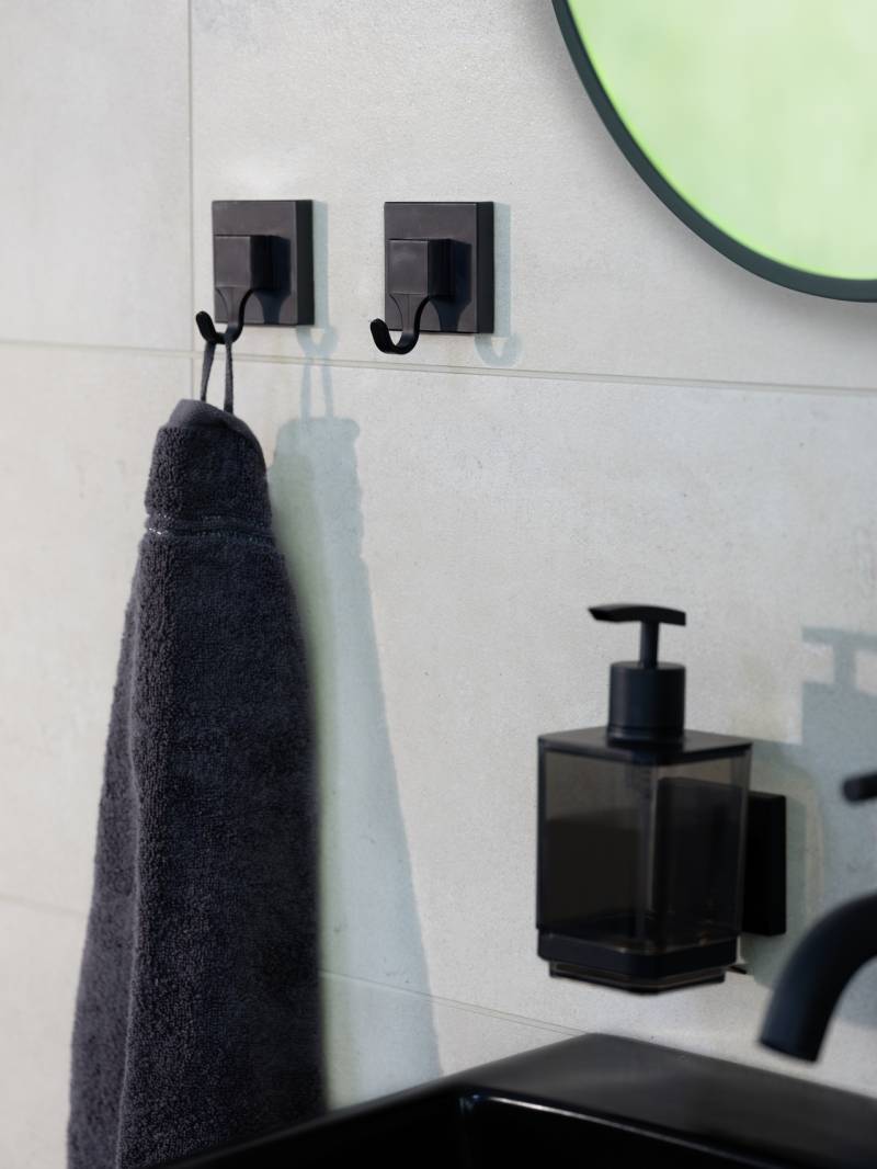 home24 Wandhaken Quadro 2er-Set Wandhaken: Kunststoff - ABS Schwarz/Schwarz 6 x 7 x 5cm home24 Wandhaken Quadro 2er-Set Wandhaken: Kunststoff - ABS Schwarz/Schwarz 6 x 7 x 5cm von home24