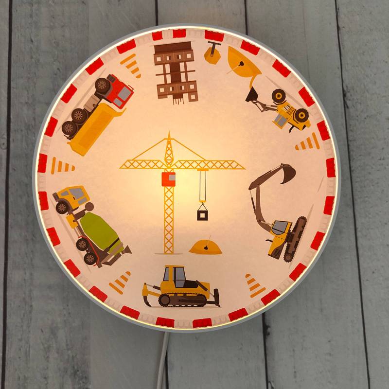 home24 Wandleuchte Baustelle Round Multicolor Polycarbonat 25 x 8 x 25cm von home24