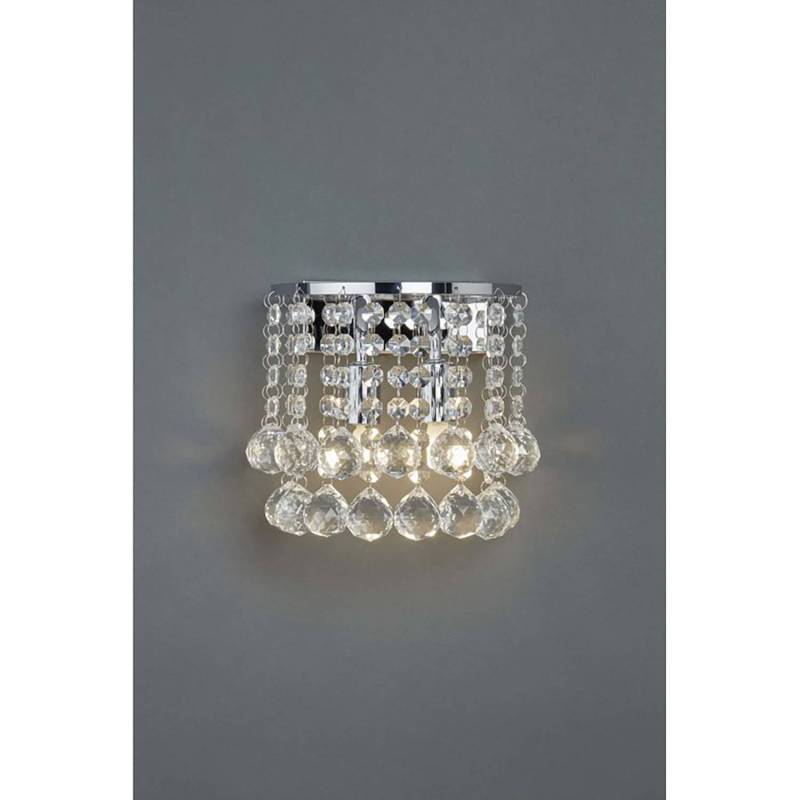 home24 Wandleuchte Hanna I 18 x 18 x 14cm Silber Glasart: Kristallglas Material: Glas, Metall Metallart: Stahl Oberfläche Metall: Verchromt G9 home24 Wandleuchte Hanna I 18 x 18 x 14cm Silber Glasart: Kristallglas Material: Glas, Metall Metallart: Stahl Oberfläche Metall: Verchromt G9 von home24