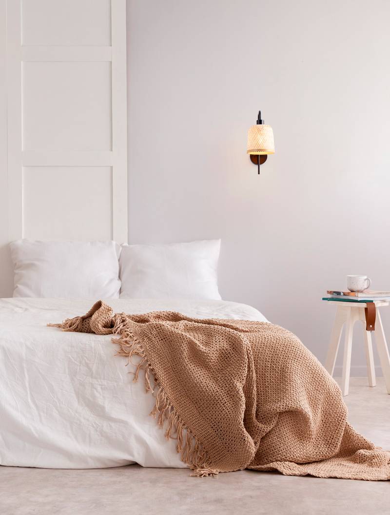 home24 Wandleuchte Intra Ø 16cm Braun/Braun Material: Metall, Naturfaser, Massivholz Metallart: Aluminium Naturfaserart: Pflanzenblatt Oberfläche home24 Wandleuchte Intra Ø 16cm Braun/Braun Material: Metall, Naturfaser, Massivholz Metallart: Aluminium Naturfaserart: Pflanzenblatt Oberfläche von home24