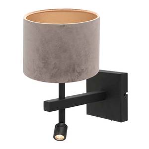 home24 Wandleuchte Stang 2-flammig 20 x 32 x 24cm Schwarz/Taupe Samt LED E27 home24 Wandleuchte Stang 2-flammig 20 x 32 x 24cm Schwarz/Taupe Samt LED E27 von home24