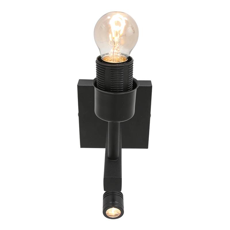 home24 Wandleuchte Stang Typ A 20 x 27 x 23cm Schwarz/Schwarz Material: Metall, Holz teilmassiv Metallart: Aluminium Oberfläche Holz: Geölt Oberfläche home24 Wandleuchte Stang Typ A 20 x 27 x 23cm Schwarz/Schwarz Material: Metall, Holz teilmassiv Metallart: Aluminium Oberfläche Holz: Geölt Oberfläche von home24