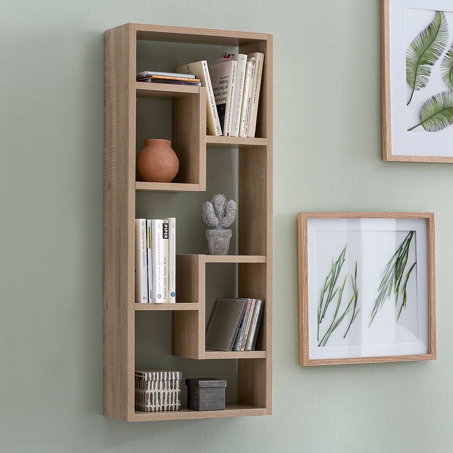 home24 Wandregal Lovea Spanplatte, foliert Braun/Eiche Sonoma Dekor 36 x 90 x 15cm home24 Wandregal Lovea Spanplatte, foliert Braun/Eiche Sonoma Dekor 36 x 90 x 15cm von home24