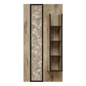 home24 Wandregal mit Fächern MDF Mitteldichte Holzfaserplatte , foliert Braun 60 x 120 x 20cm von home24