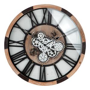 home24 Wanduhr Berenike Material: Massivholz Oberfläche Holz: Geölt 68 x 68 x 8cm Schwarz von home24