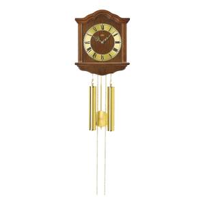 home24 Wanduhr Duao Typ D Holzgehäuse 27 x 29 x 11cm Multicolor/Messing von home24