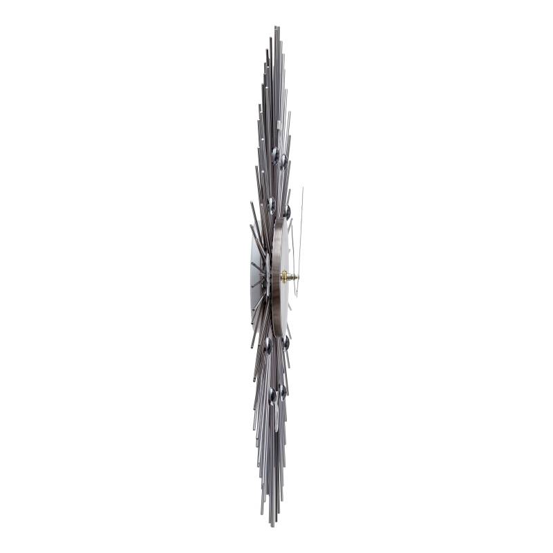 home24 Wanduhr Hartz Metallgehäuse 50 x 50 x 5cm Multicolor/Anthrazit von home24