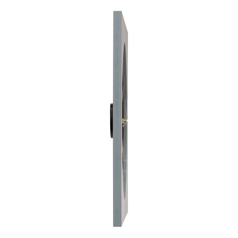 home24 Wanduhr Irai Gelaserte Holzzahlen 50 x 50 x 4cm Multicolor/Grün von home24