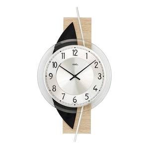 home24 Wanduhr Ita Holzgehäuse mit Metalleinlage 23 x 42 x 6cm Multicolor/Beige/Schwarz von home24