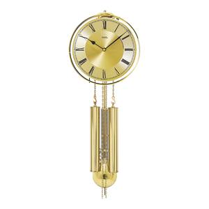 home24 Wanduhr Porma Metallreif 22 x 22 x 10cm Gold/Messing von home24