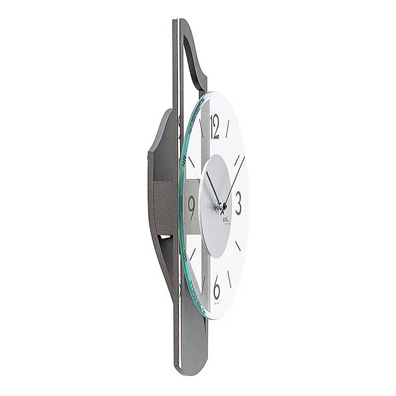 home24 Wanduhr Souto Holzgehäuse 3D 27 x 42 x 9cm Multicolor/Anthrazit von home24