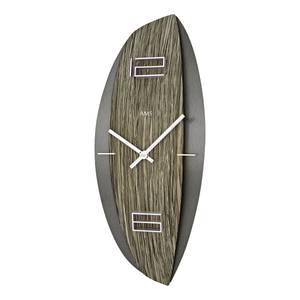 home24 Wanduhr Tunas Gewölbtes Holzgehäuse mit erhabenen Zahlen 18 x 45 x 8cm Multicolor/Anthrazit von home24