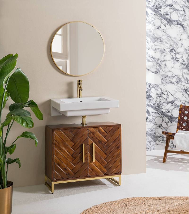 home24 Waschbeckenunterschrank 70 x 60 x 35cm Braun/Akazie Braun home24 Waschbeckenunterschrank 70 x 60 x 35cm Braun/Akazie Braun von home24