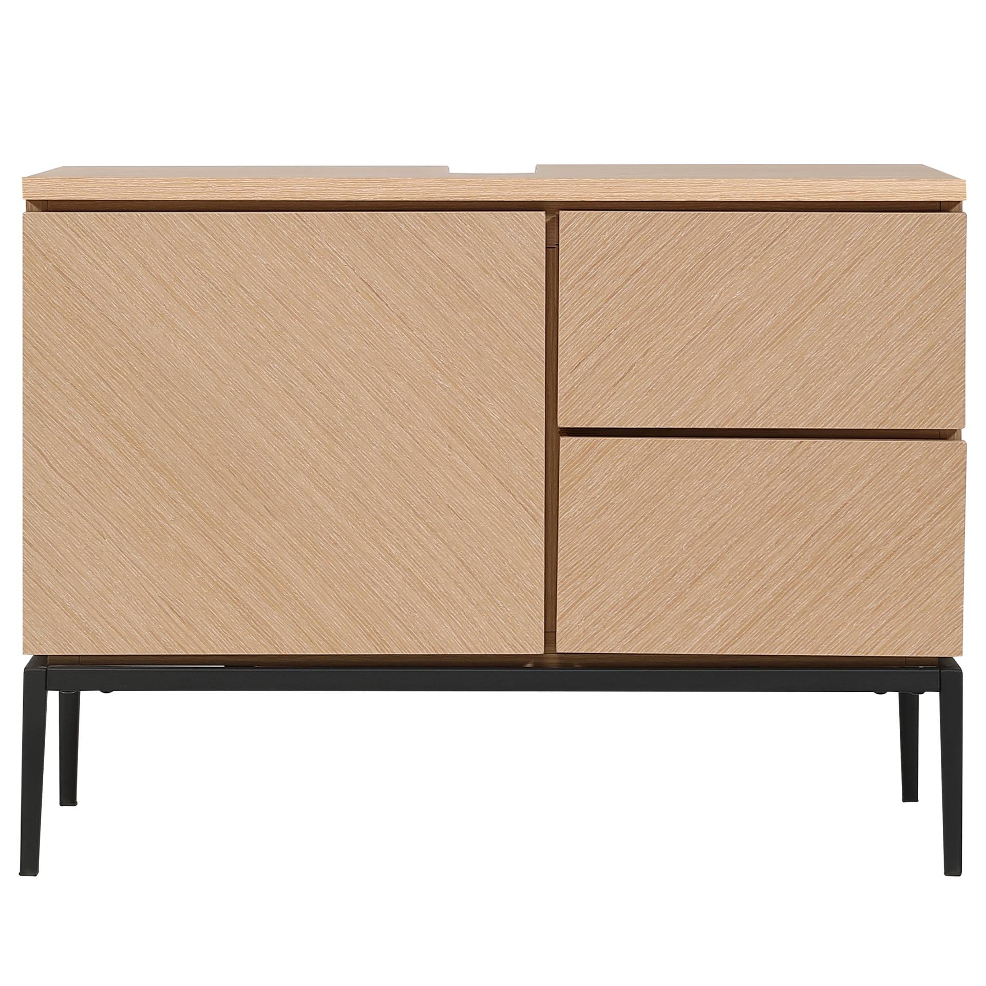 home24 Waschbeckenunterschrank 80 x 60 x 40cm Braun/Eiche home24 Waschbeckenunterschrank 80 x 60 x 40cm Braun/Eiche von home24