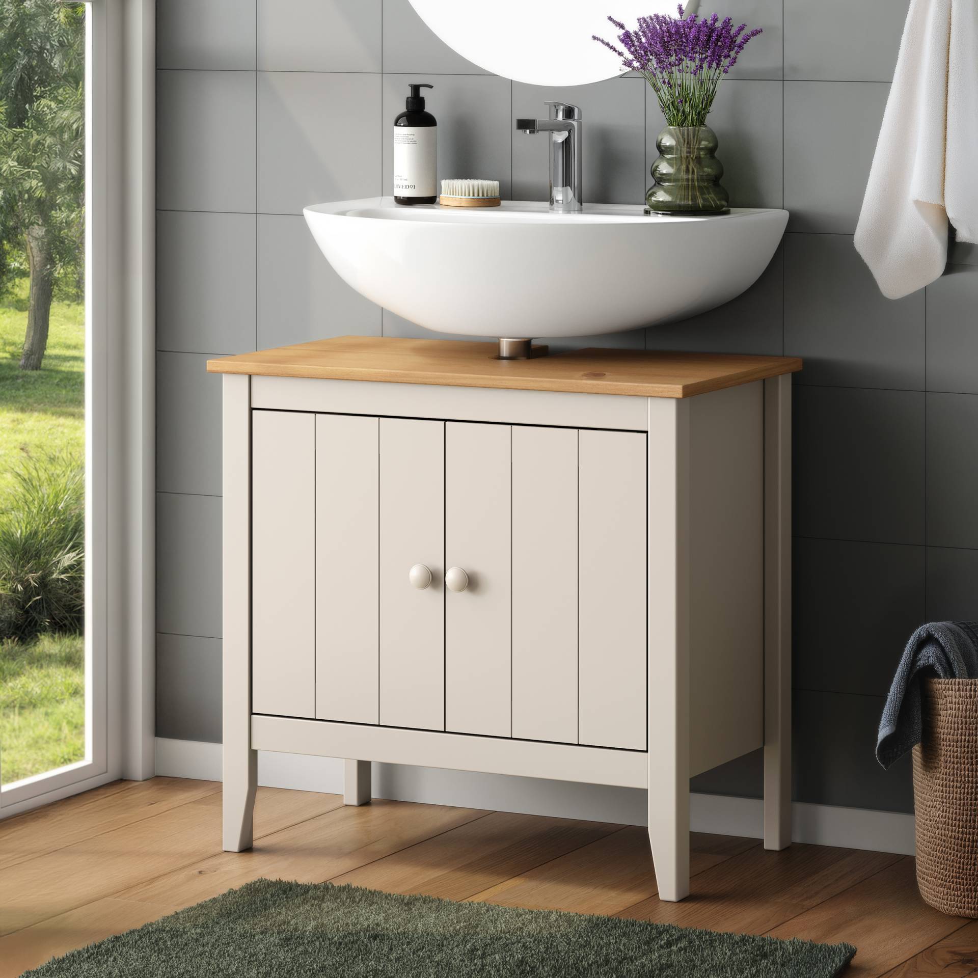 home24 Waschbeckenunterschrank Belleria Typ C 68 x 64 x 38cm Beige/Beige home24 Waschbeckenunterschrank Belleria Typ C 68 x 64 x 38cm Beige/Beige von home24