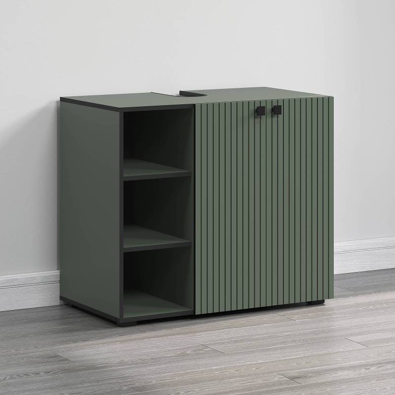 home24 Waschbeckenunterschrank Bliss 3 Fächer 90 x 79 x 53cm Grün/Dunkelgrün home24 Waschbeckenunterschrank Bliss 3 Fächer 90 x 79 x 53cm Grün/Dunkelgrün von home24