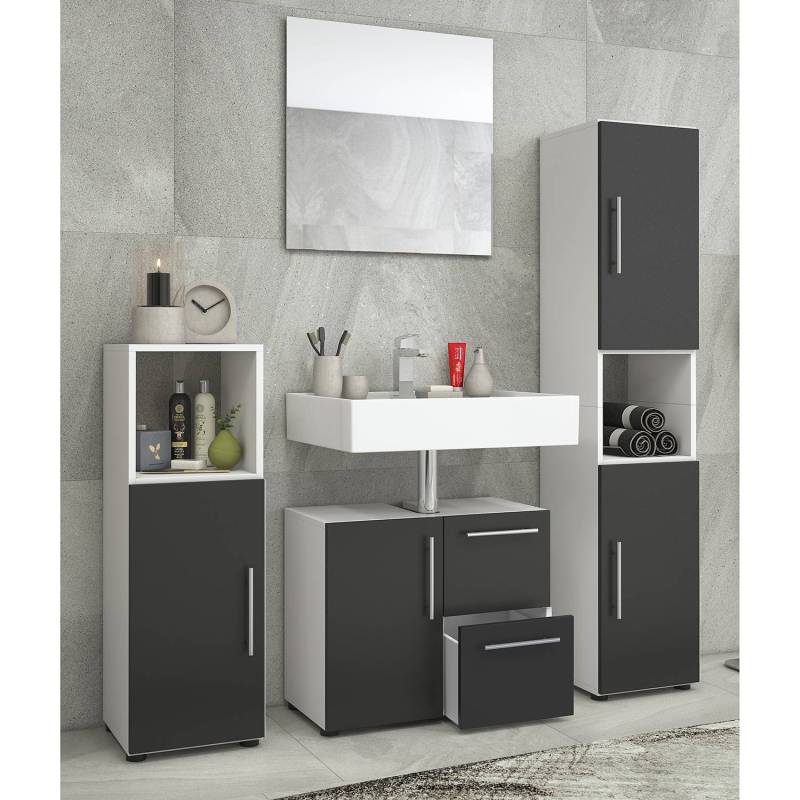 home24 Waschbeckenunterschrank Flandu 61 x 51 x 32cm Weiß/Schwarz home24 Waschbeckenunterschrank Flandu 61 x 51 x 32cm Weiß/Schwarz von home24