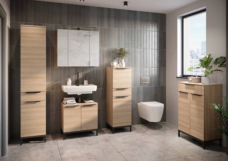 home24 Waschbeckenunterschrank Lavega 60 x 59 x 38cm Braun von home24