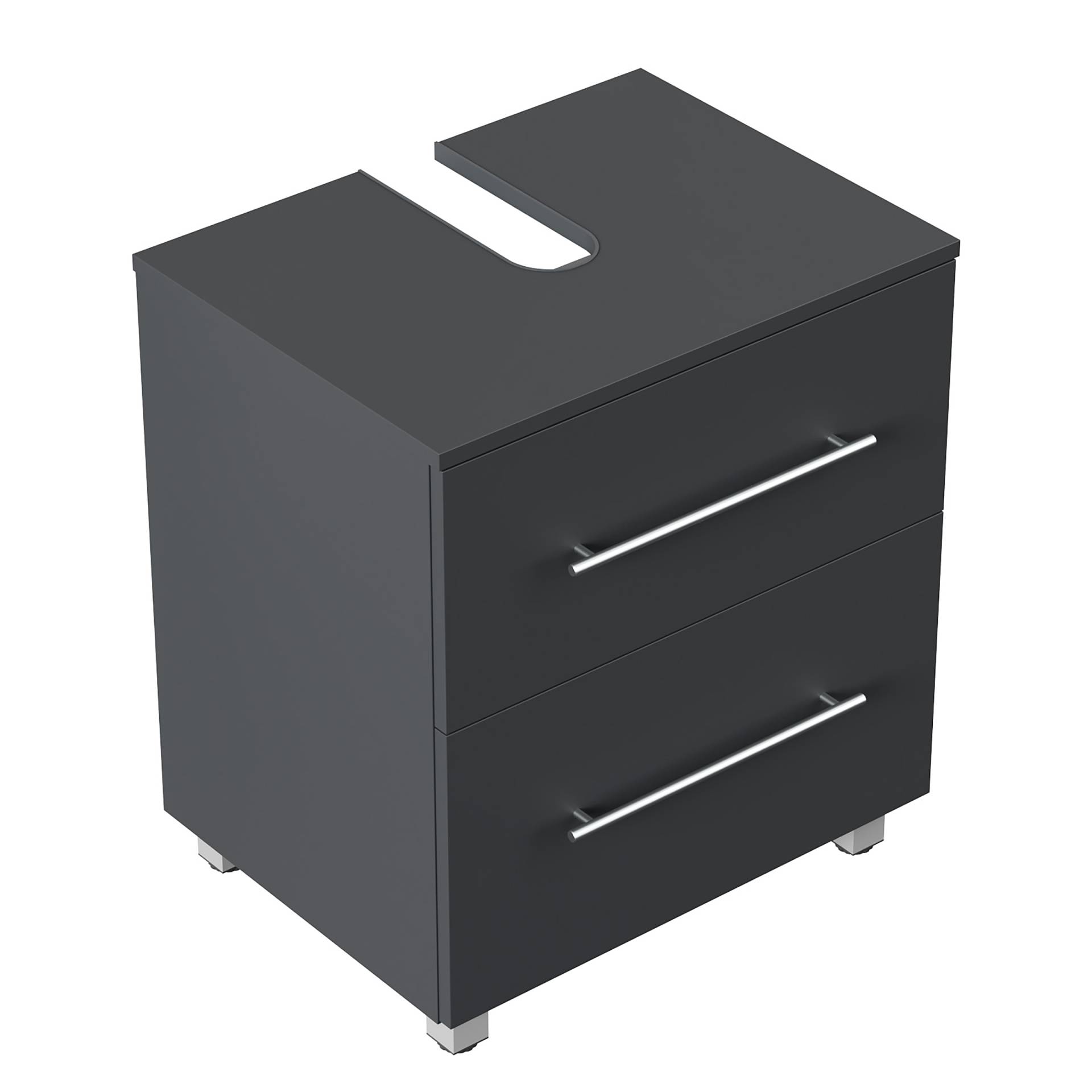 home24 Waschbeckenunterschrank Mondial 55cm Grau/Graphit home24 Waschbeckenunterschrank Mondial 55cm Grau/Graphit von home24