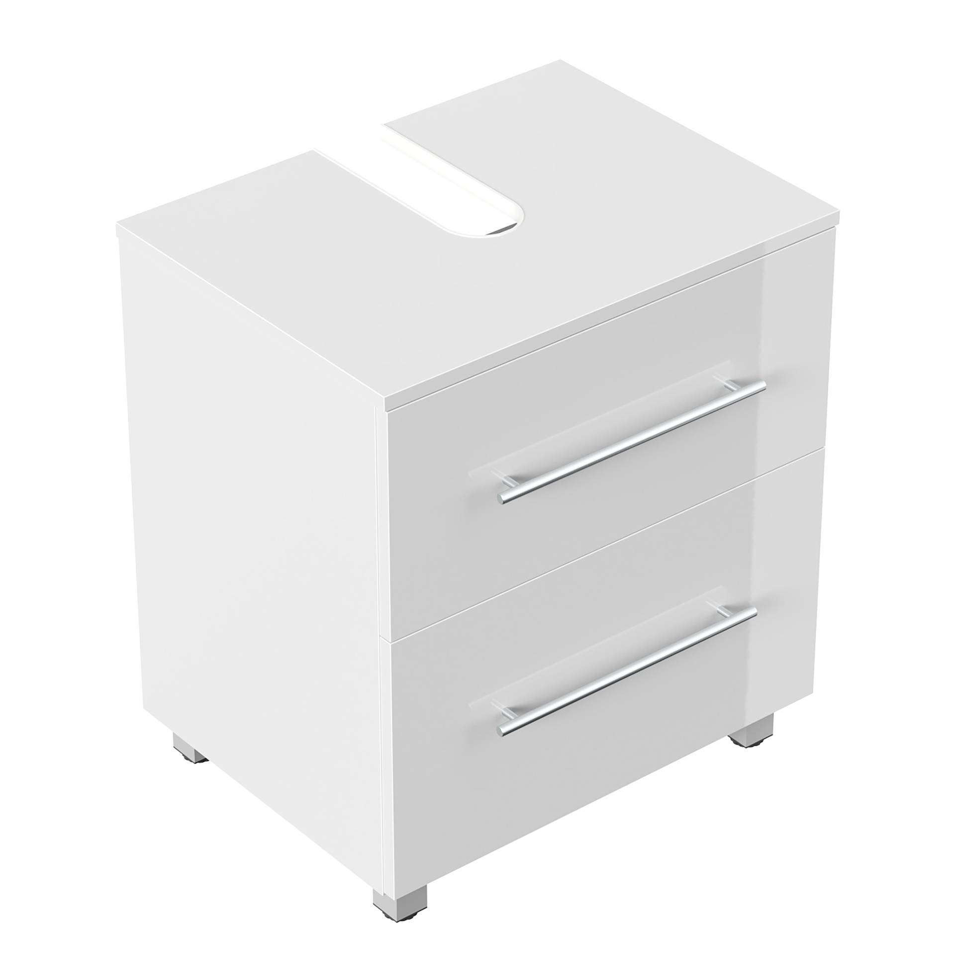 home24 Waschbeckenunterschrank Mondial 55cm Weiß/Hochglanz Weiß home24 Waschbeckenunterschrank Mondial 55cm Weiß/Hochglanz Weiß von home24