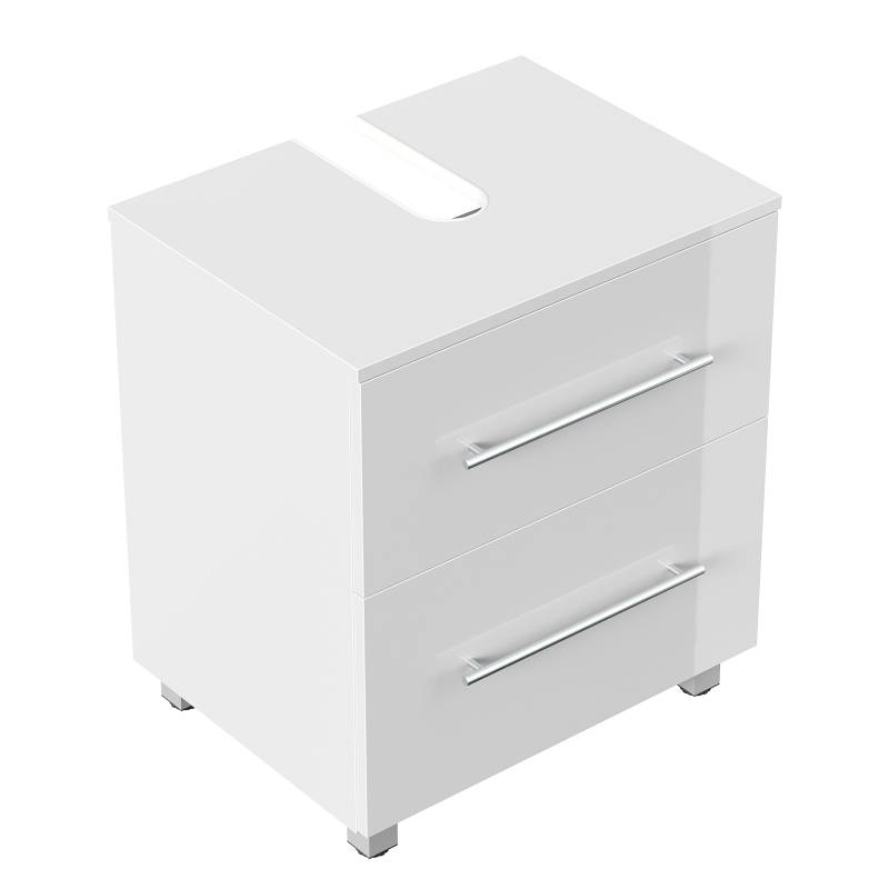 home24 Waschbeckenunterschrank Mondial 55cm Weiß/Hochglanz Weiß home24 Waschbeckenunterschrank Mondial 55cm Weiß/Hochglanz Weiß von home24