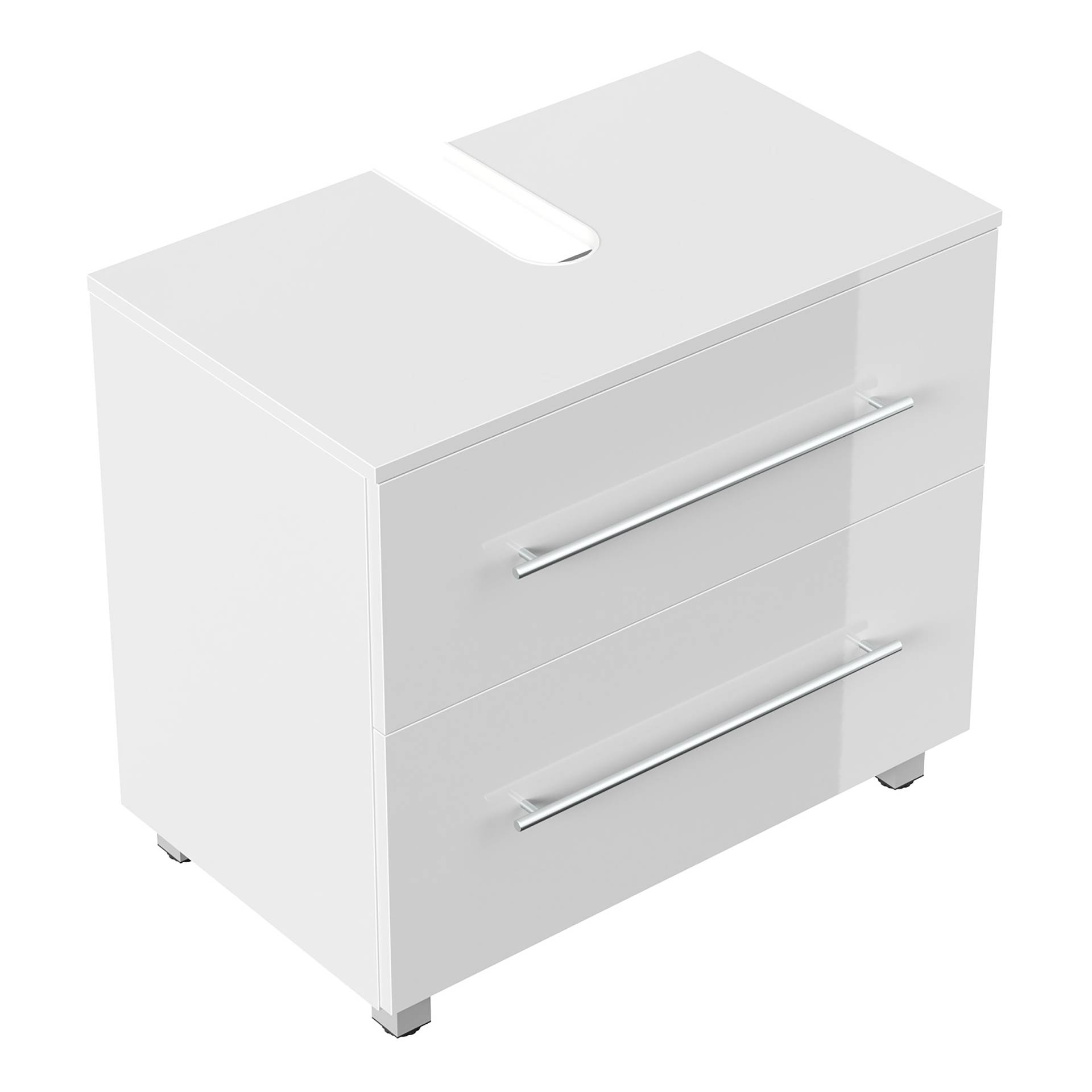 home24 Waschbeckenunterschrank Mondial 70cm Weiß/Hochglanz Weiß home24 Waschbeckenunterschrank Mondial 70cm Weiß/Hochglanz Weiß von home24