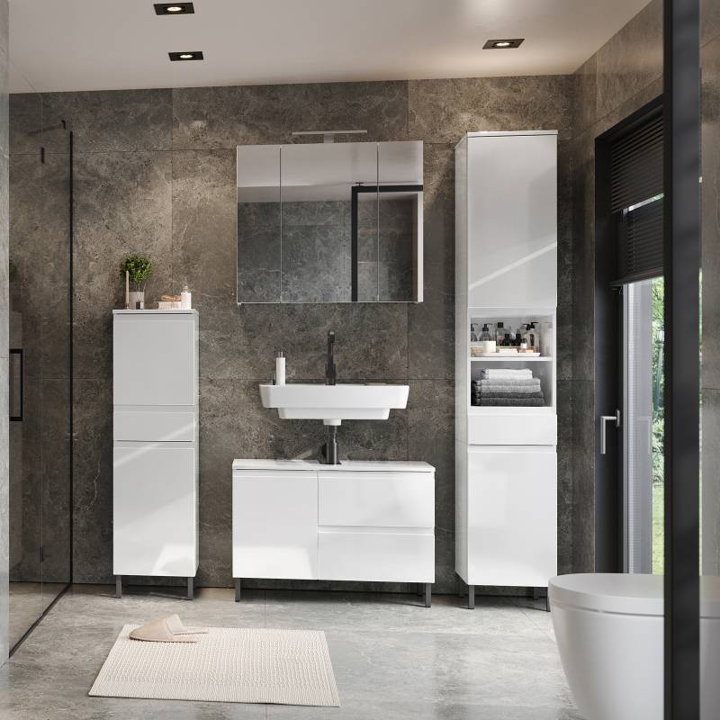 home24 Waschbeckenunterschrank Salinas 1 Klappe 80 x 56 x 34cm Weiß/Weiß home24 Waschbeckenunterschrank Salinas 1 Klappe 80 x 56 x 34cm Weiß/Weiß von home24