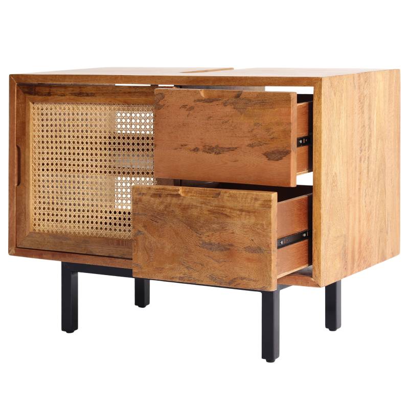 home24 Waschbeckenunterschrank Schubladen 80 x 60 x 40cm Braun home24 Waschbeckenunterschrank Schubladen 80 x 60 x 40cm Braun von home24