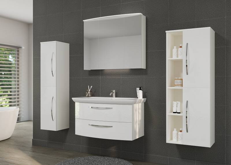 home24 Waschtisch 90 cm 90 x 50 x 51cm Weiß von home24