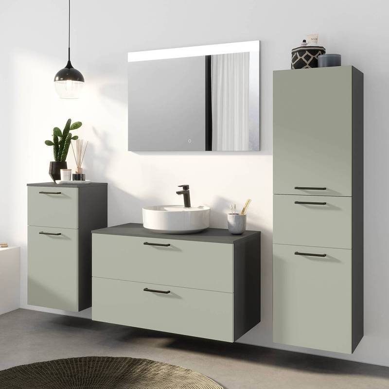 home24 Waschtisch MYBA XII 100cm Grün/Beigegrün von home24