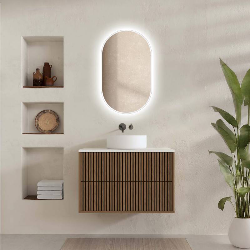 home24 Waschtisch Typ C 80 x 64 x 45cm Braun/Braun von home24