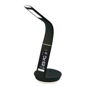 home24 Wecker Urai LED Anzeige 15 x 40 x 15cm Schwarz/Weiß von home24