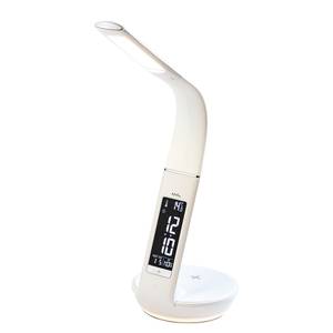 home24 Wecker Urai LED Anzeige 15 x 40 x 15cm Weiß/Schwarz von home24