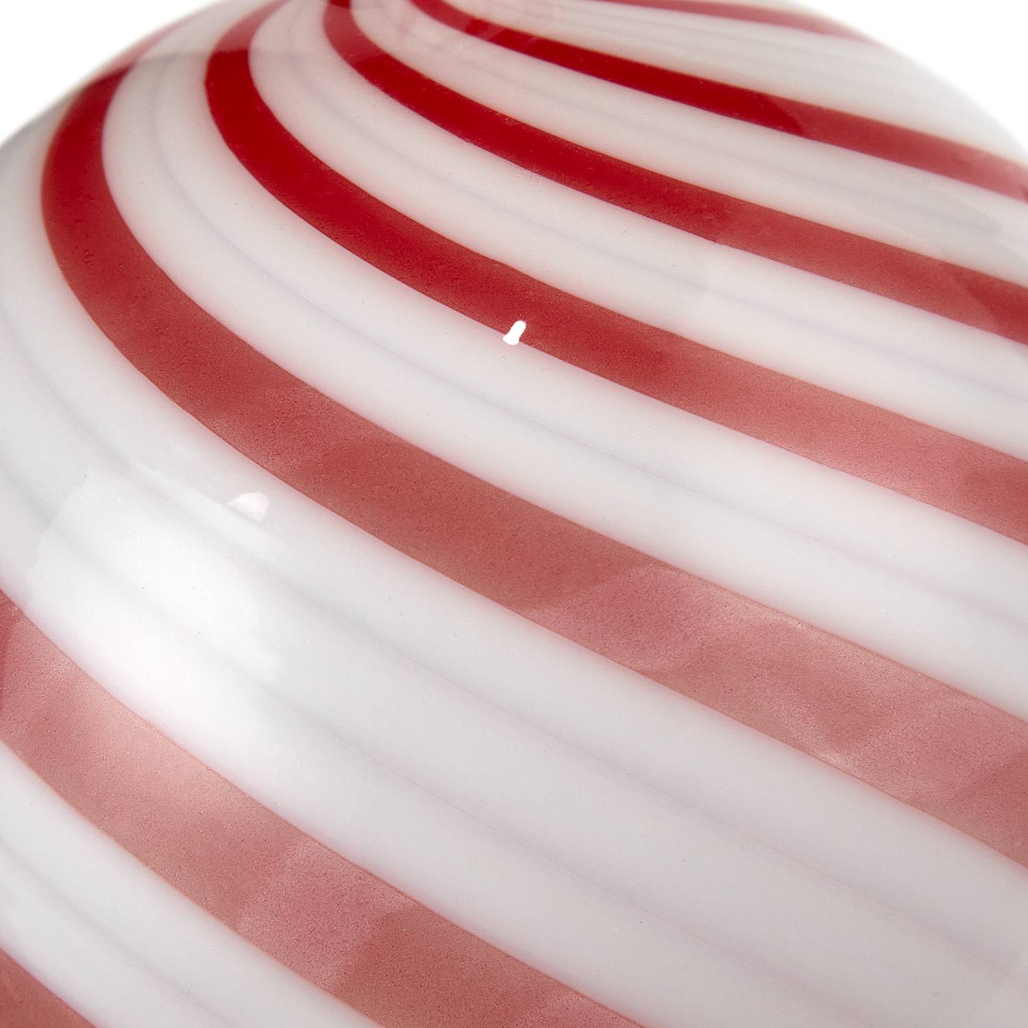 home24 Weihnachtskugel Ø 8cm Rot/Weiß von home24