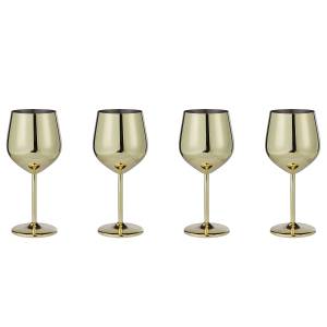 home24 Weinglas 4er-Set 7 x 7 x 21cm Gold/Gold home24 Weinglas 4er-Set 7 x 7 x 21cm Gold/Gold von home24