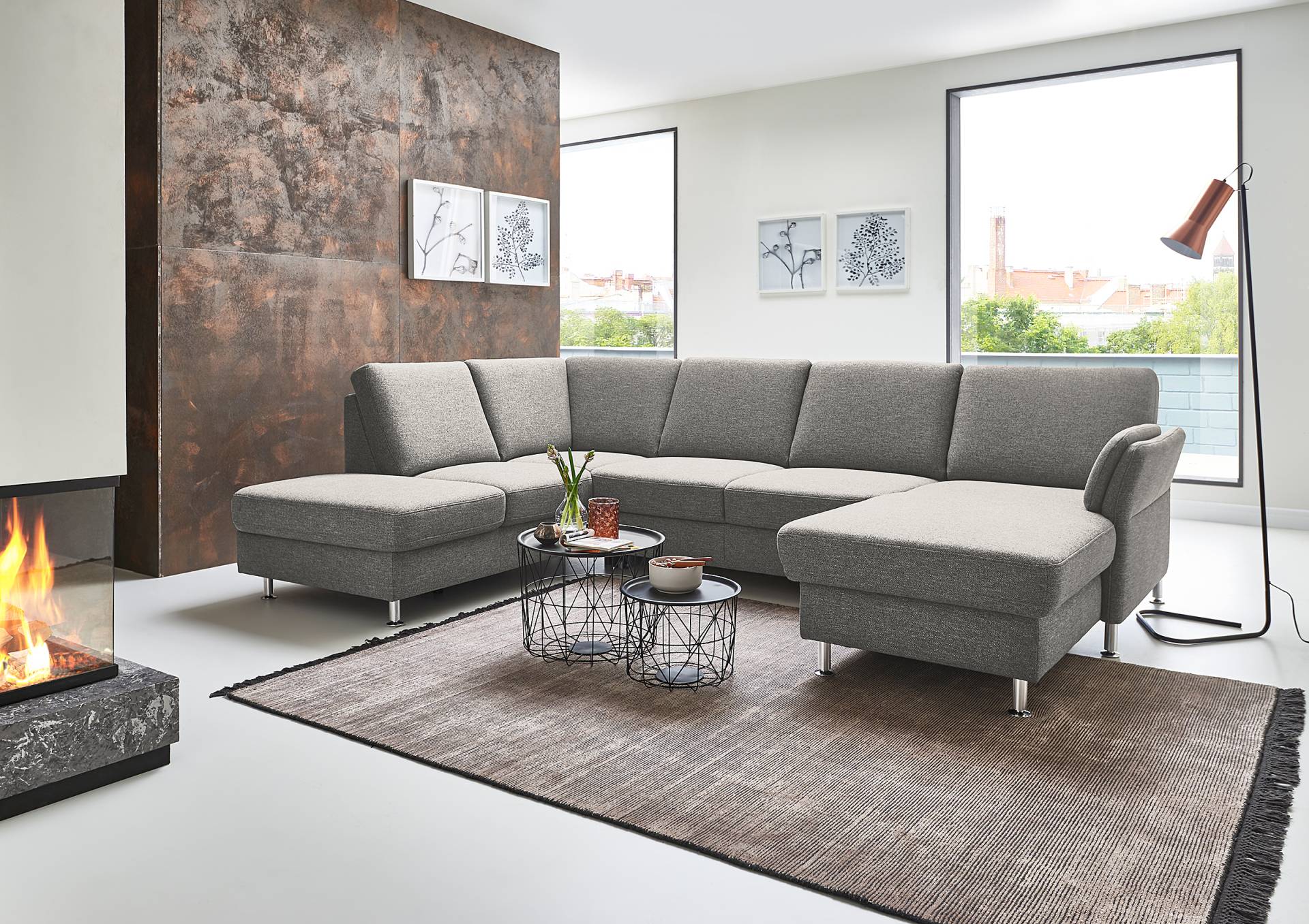 home24 Wohnlandschaft Silvo opt. Schlaffunktion Grau Webstoff Unni 305 x 90 x 200cm ohne Schlaffunktion ohne Kopfstütze Modern home24 Wohnlandschaft Silvo opt. Schlaffunktion Grau Webstoff Unni 305 x 90 x 200cm ohne Schlaffunktion ohne Kopfstütze Modern von home24