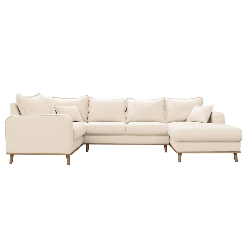 home24 Wohnlandschaft Weiß/Ecru Webstoff 296 x 86 x 167cm Longchair davorstehend rechts Skandi home24 Wohnlandschaft Weiß/Ecru Webstoff 296 x 86 x 167cm Longchair davorstehend rechts Skandi von home24