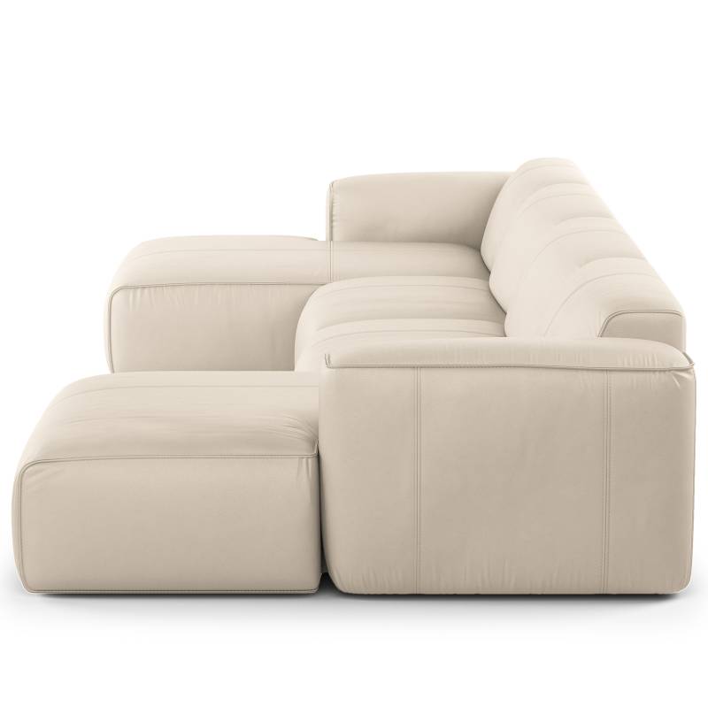 home24 Wohnlandschaft mit XL-Longchair Grau Echtleder Neka 428 x 72 x 172cm Gleichschenklig Modern home24 Wohnlandschaft mit XL-Longchair Grau Echtleder Neka 428 x 72 x 172cm Gleichschenklig Modern von home24