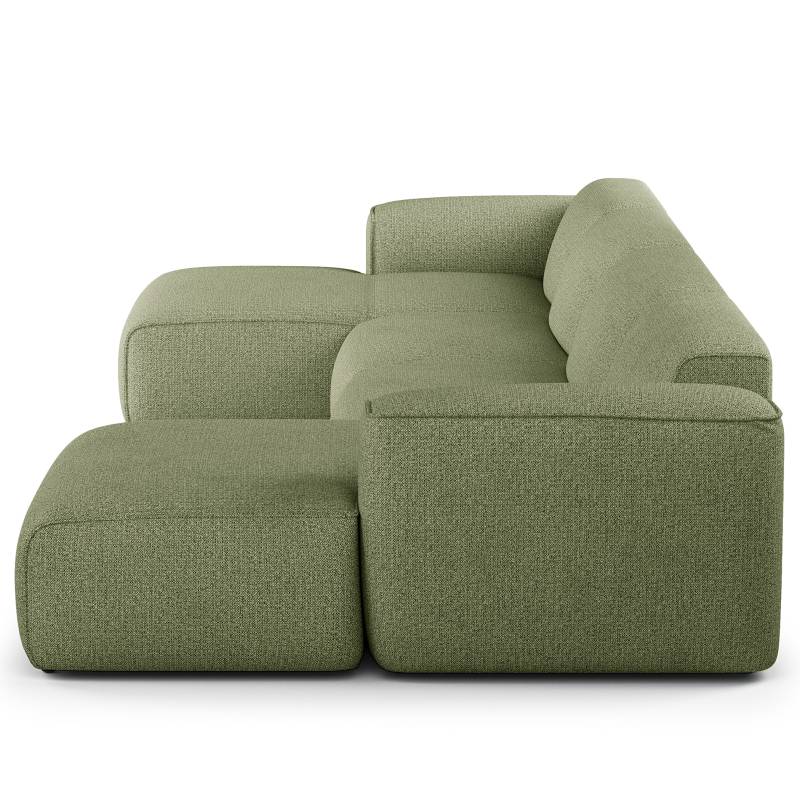 home24 Wohnlandschaft mit XL-Longchair Grün Webstoff Amaris 428 x 72 x 172cm Gleichschenklig Modern home24 Wohnlandschaft mit XL-Longchair Grün Webstoff Amaris 428 x 72 x 172cm Gleichschenklig Modern von home24