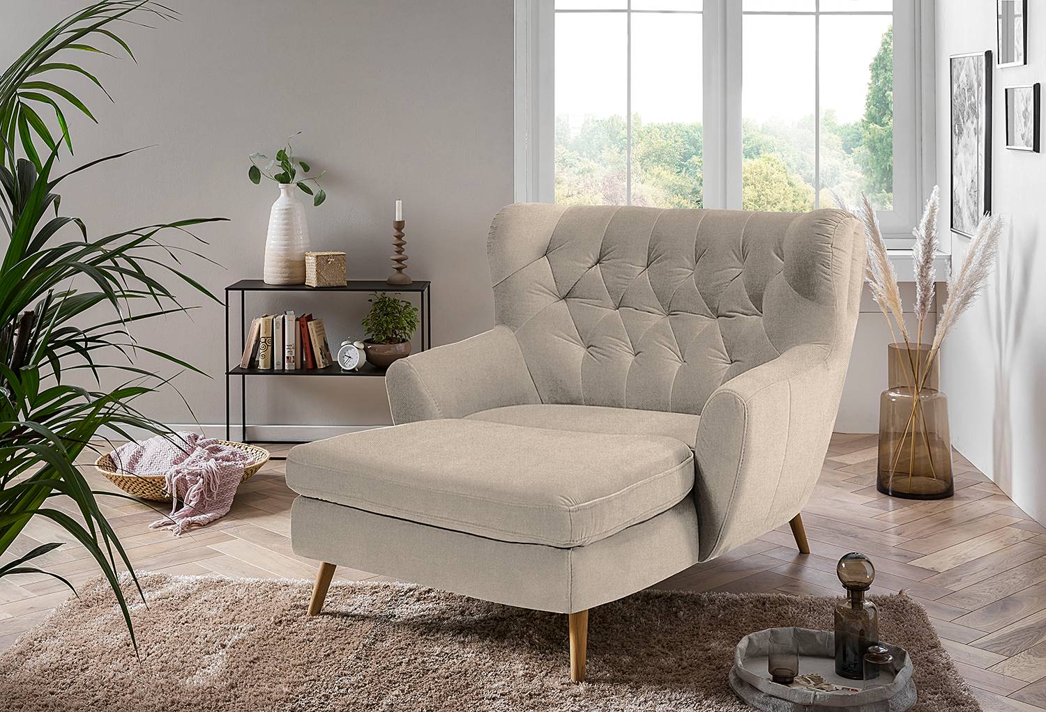 home24 XXL Sessel Braun Webstoff Sioma Eiche Hell 121 x 104 x 158cm home24 XXL Sessel Braun Webstoff Sioma Eiche Hell 121 x 104 x 158cm von home24